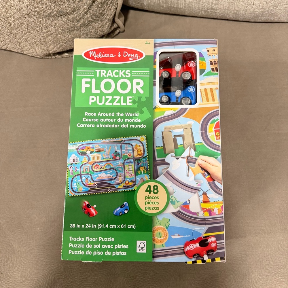 Melissa & Doug Colorful Tracks Floor Puzzle